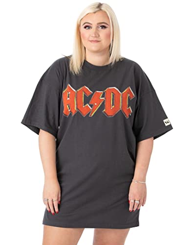 AC/DC Oversized T-Shirt Dress Ladies...