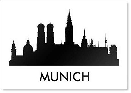 Munich Skyline Silhouette imán para...