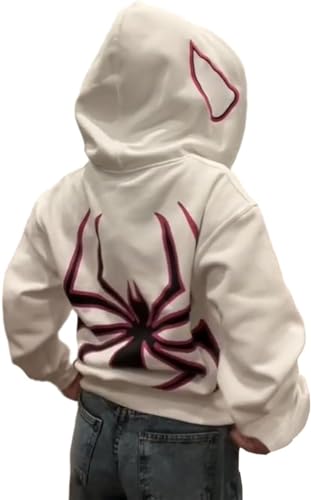 YINGKE Hombre Y2K Sudadera con Capucha y...