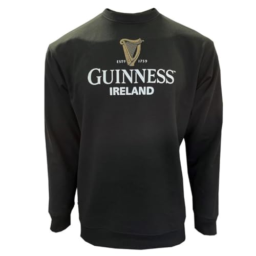 Guinness Sudadera negra con diseño de...