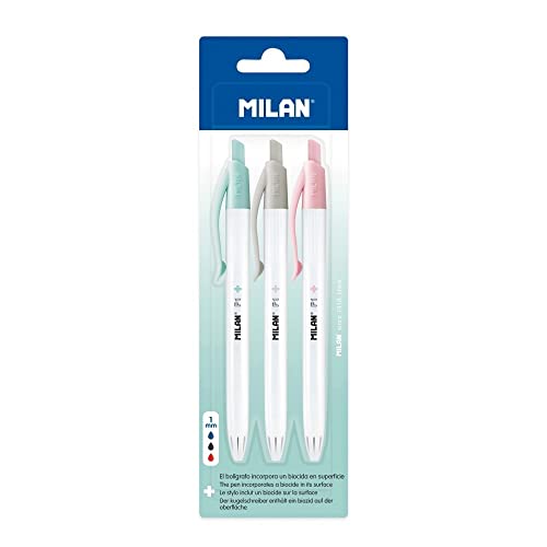 MILAN Blíster 3 bolígrafos P1 (azul,...
