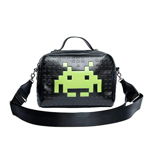 Space Invaders Alien-Bolso Cake, Negro,...