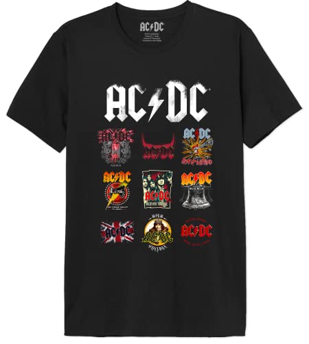 AC/DC MEACDCRTS033 Camisetas, Negro, XL...