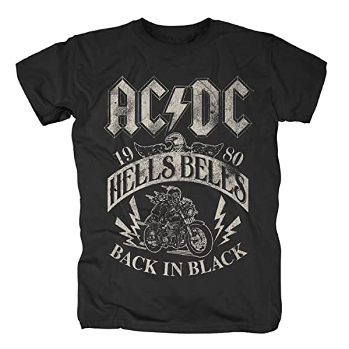 AC/DC Hells Bells 1980 Hombre Camiseta...