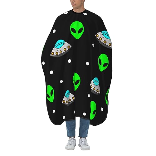 Capa Barbero Alien Ovni Verde, Capa...