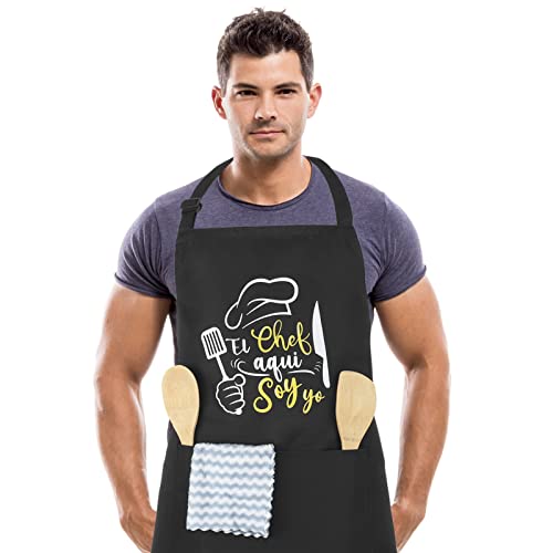 FRIUSATE Delantales de Cocina Hombre...