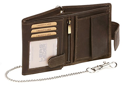 LEAS MCL Biker Cartera con Cadena Cromo...