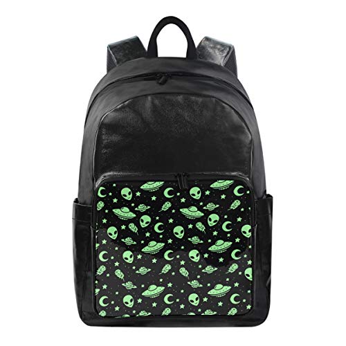 FANTAZIO Mochilas verde Alien UFO Moon...