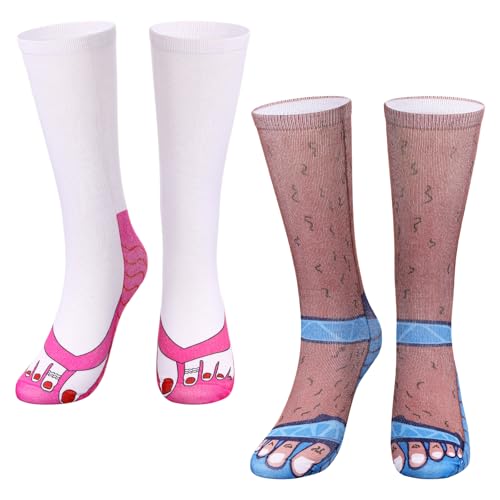 SATINIOR 2 Calcetines de Chanclas...