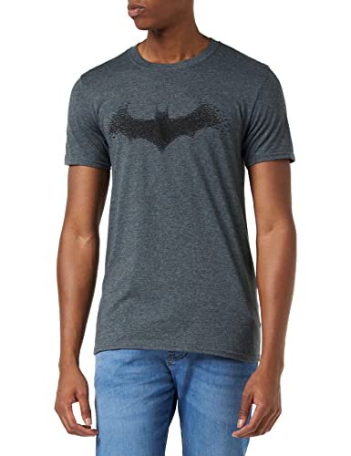 DC Comics Batman-Bat Logo Camiseta, Gris...