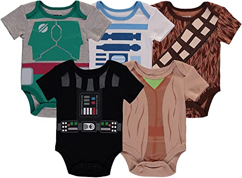 Star Wars Baby Boys One Piece Bodysuit 5...