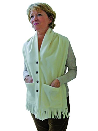 Bufanda polar bolsillos y botones -...