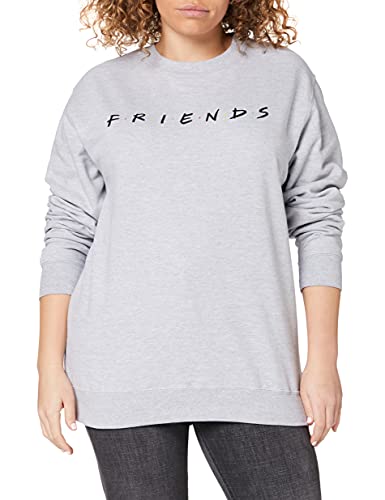 Friends Titles Sudadera, Gris (Grey...