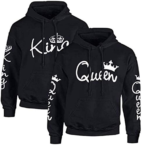 Pareja Sudadera con Capucha King Queen...