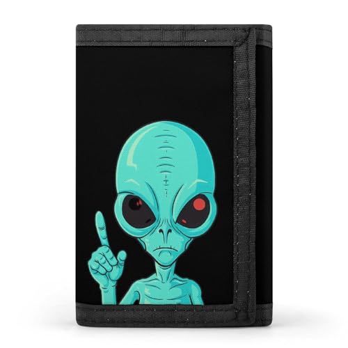 Green Alien - Cartera triple con ranuras...