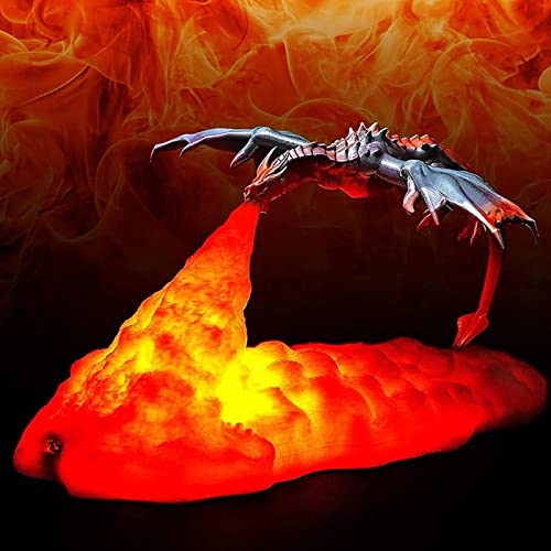 UIYIHIF Fire Dragon Lamp Light 3D...