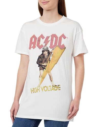 AC/DC MEACDCRTS053 Camisetas, Blanco, M...