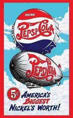 DE PEPSI-COLA Poster cartel vintage...