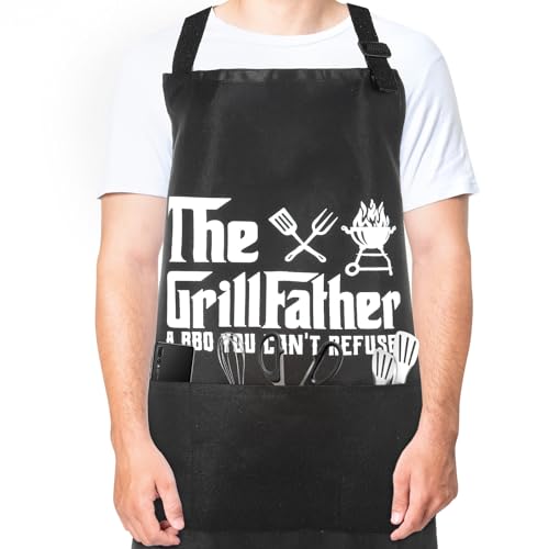 Nogeqi Delantales negros divertidos para...