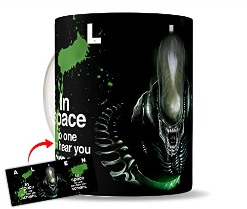 PHOTOTAZON Taza Blanca Cerámica Alien...