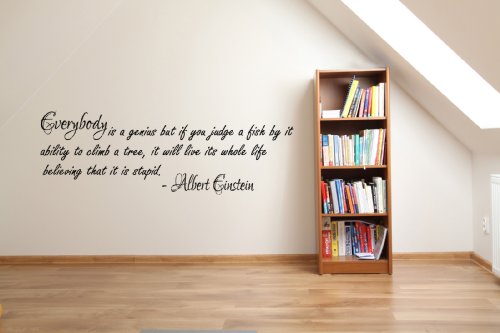 Albert Einstein Everybody is a Genius la...