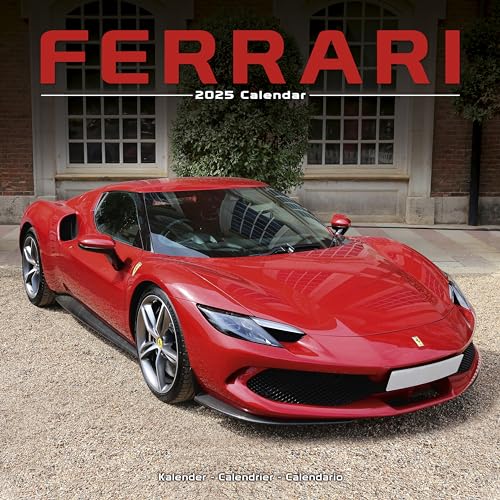 Ferrari Calendar 2025 Square Car Wall...