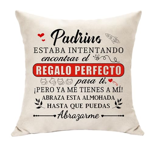 Hasodeo Regalo Padrino Funda de Cojín...