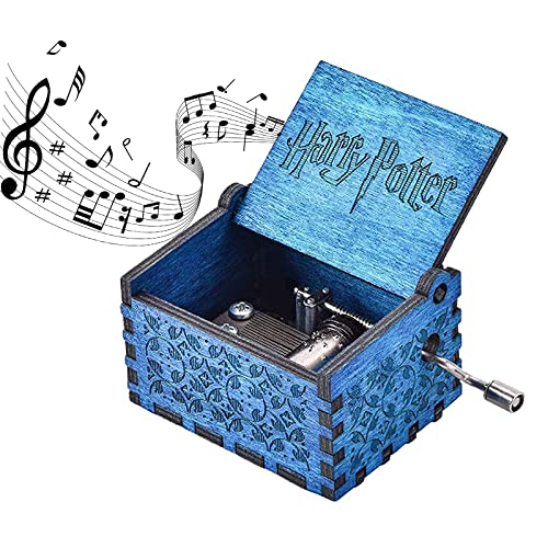 Qazuwa Caja de Música de Madera Tallada...