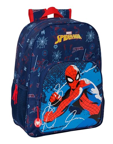 SPIDERMAN NEON - Mochila Escolar Niño,...
