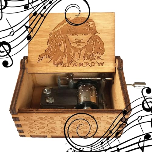 MINGZE Caja de música de Madera...