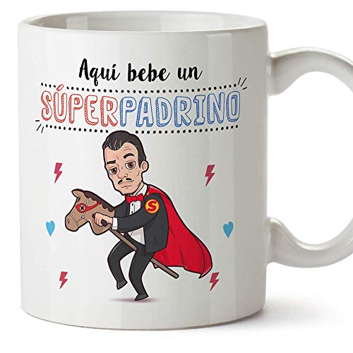 MUGFFINS Taza Padrino – AQUÍ Bebe UN...