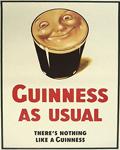 Guinness As Usual - Cartel de metal para...