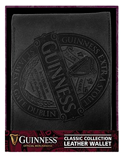 Guinness Cartera Piel negra con diseño...
