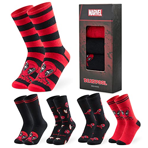 Marvel Calcetines Hombre Divertidos Pack...