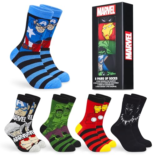 Marvel Calcetines Hombre Divertidos Pack...