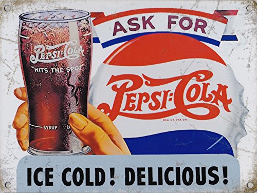 Pepsi Cola Ice Cold Delicious Cartel de...