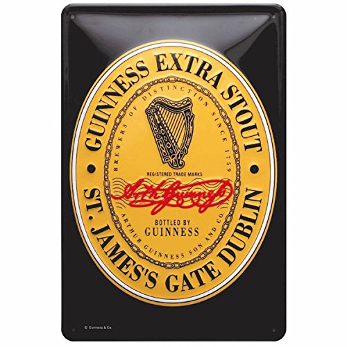 Guinness Metal Sign With Iconic Guinness...