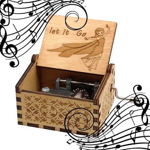 MINGZE Caja de música de Madera...