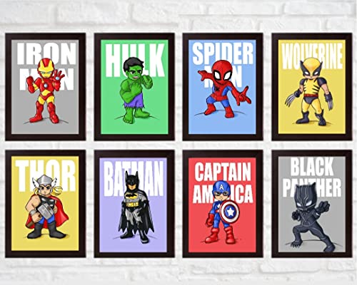 Juego de 8 lienzos de superhéroes para...