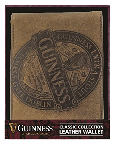 Guinness Cartera de Cuero marrón con...
