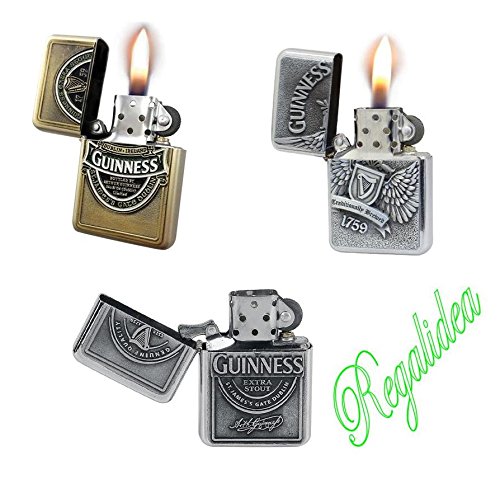 Guinness cortavientos Aceite Mechero Oro...