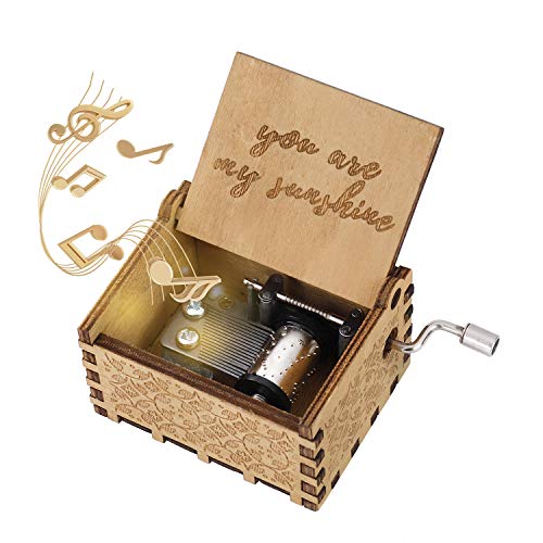 Heveer Caja de Música de Manivela de...