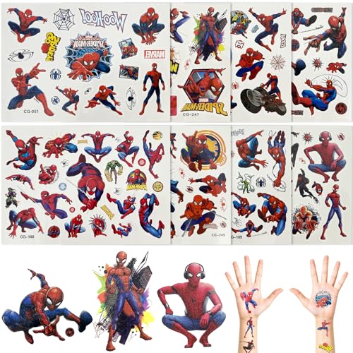 Tattoo Kids 8 Hojas Spider-Man Temporary...