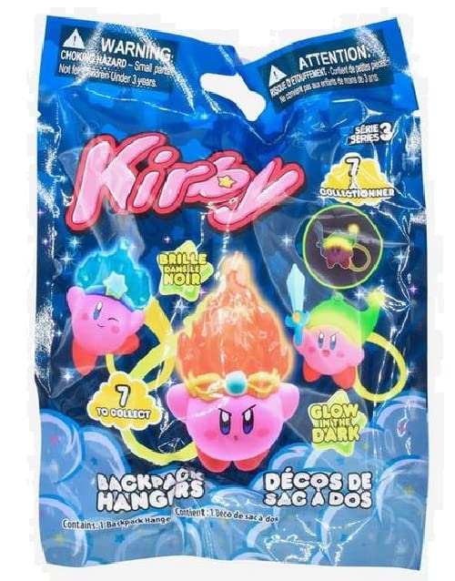Kirby - Perchas para mochila que brillan...