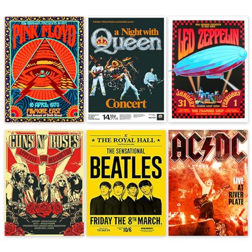 BDSHUNBF Juego de 6 Pósteres Portada de...