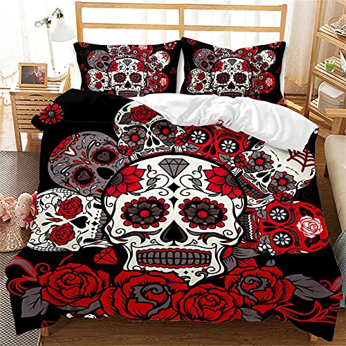 Funda nórdica de Calavera de Halloween...